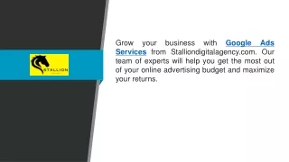 Google Ads Service Stalliondigitalagency.com