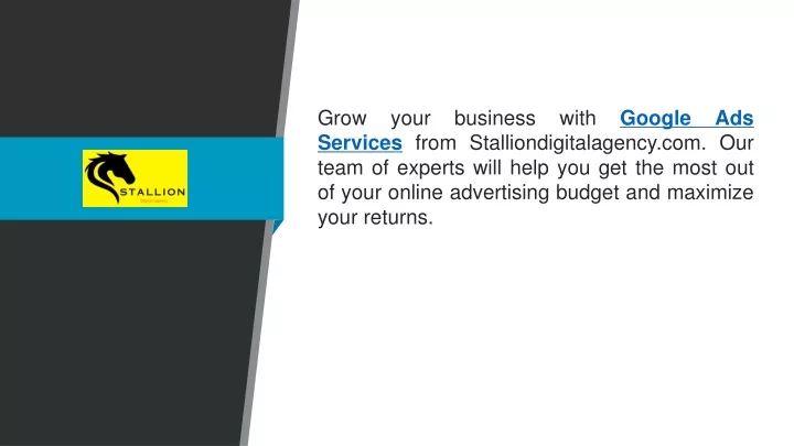 grow your business with google ads services from