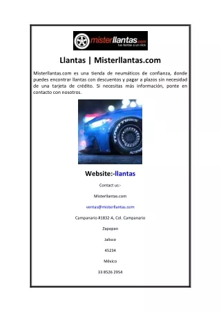 llantas misterllantas com
