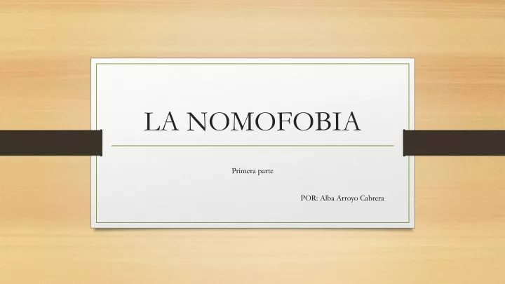 la nomofobia