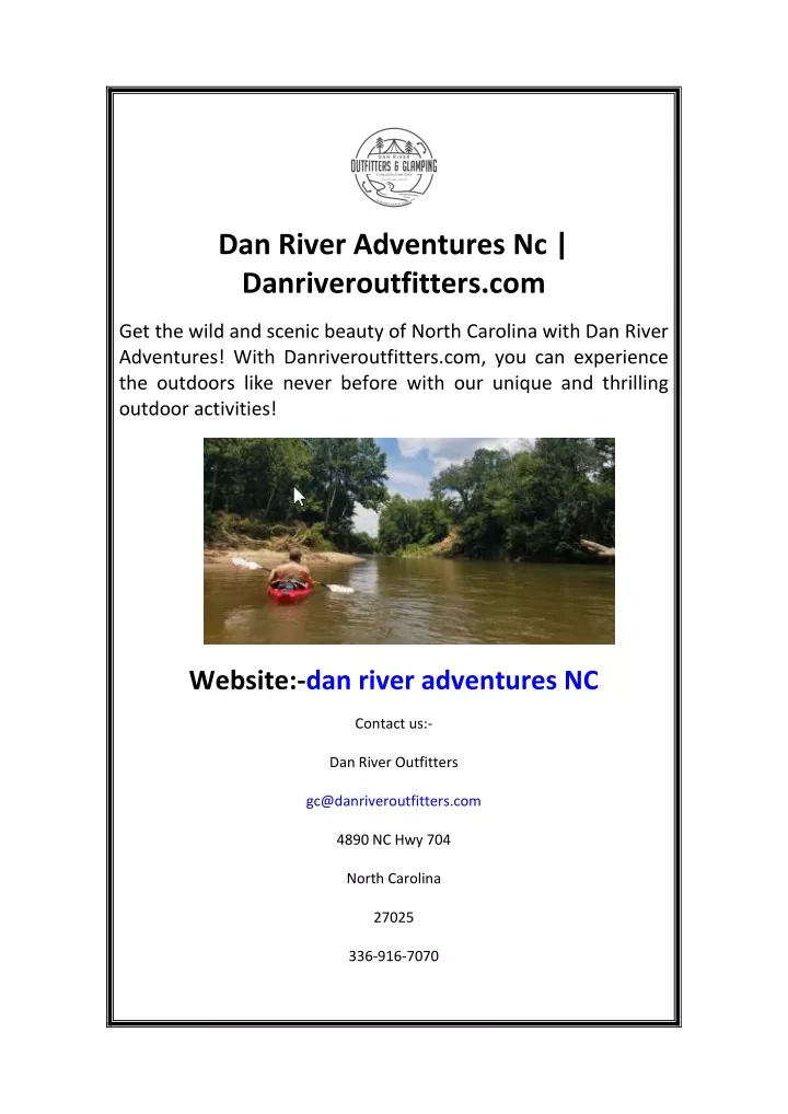 dan river adventures nc danriveroutfitters com