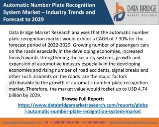 automatic number plate recognition system market
