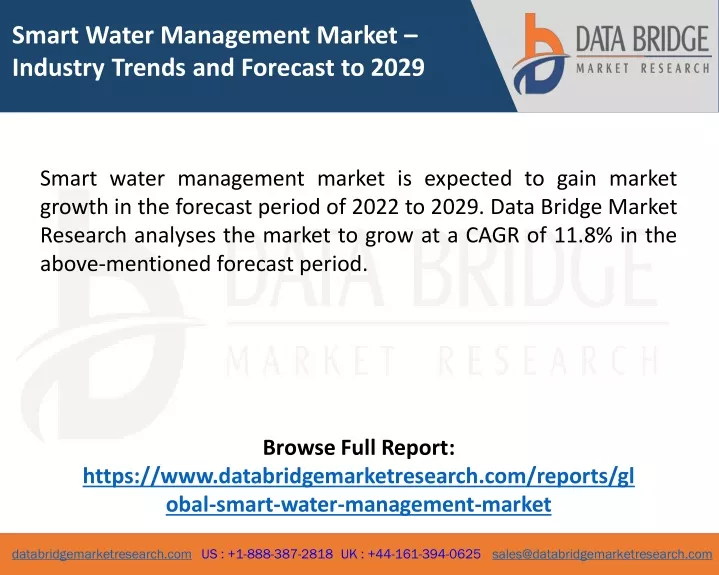smart water management market industry trends