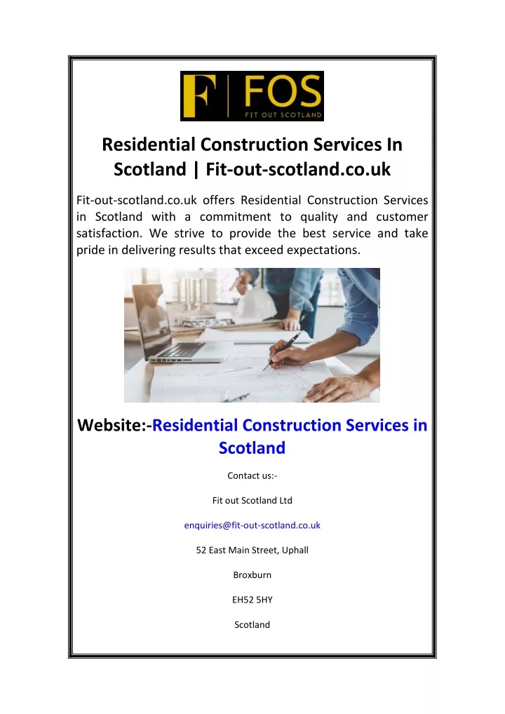 residential construction services in scotland