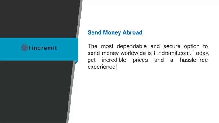 send money abroad the most dependable and secure