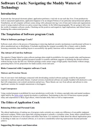 Software Crack: Navigating the Muddy Waters of Technology