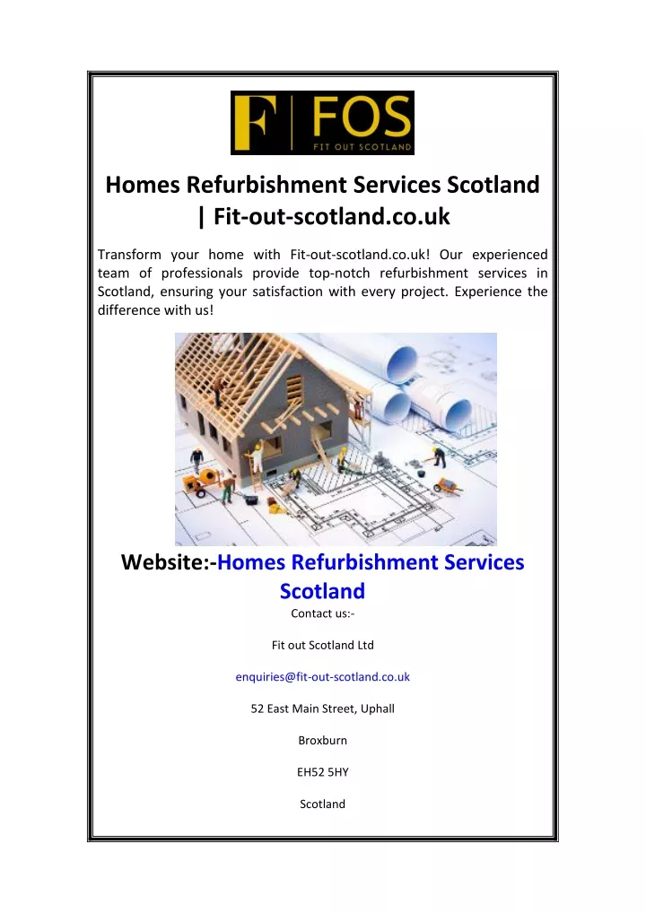 homes refurbishment services scotland
