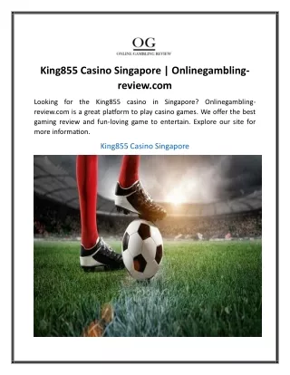 King855 Casino Singapore  Onlinegambling-review