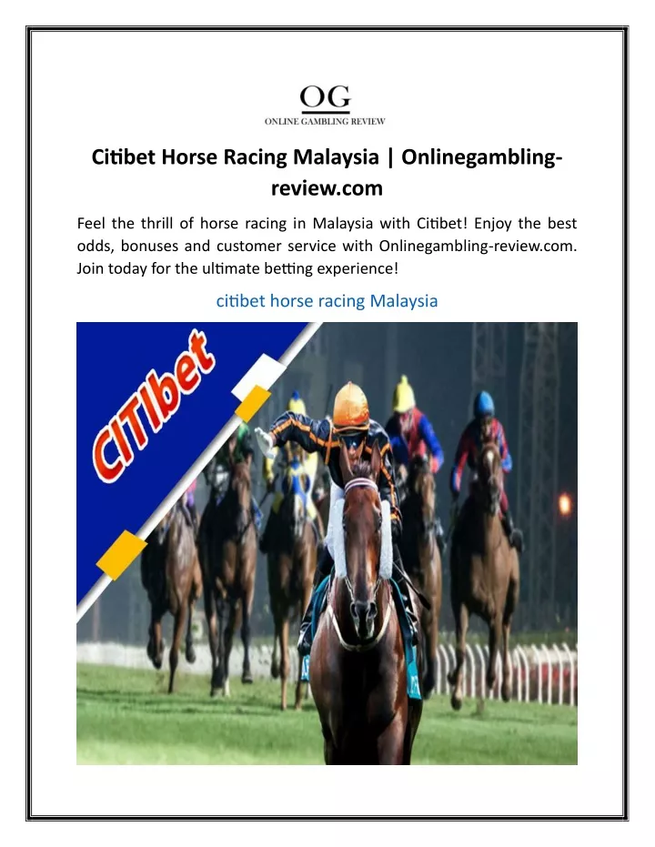 citibet horse racing malaysia onlinegambling