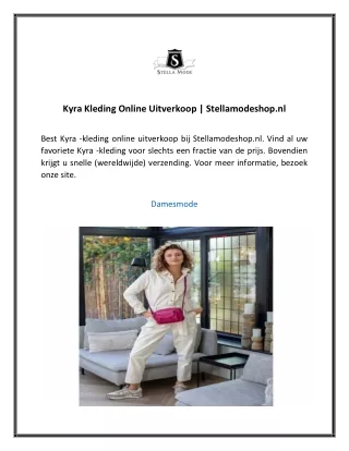 Kyra Kleding Online Uitverkoop  Stellamodeshop.nl