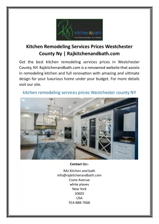 Kitchen Remodeling Services Prices Westchester County Ny | Rajkitchenandbath.co