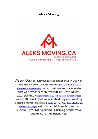 Aleks Moving