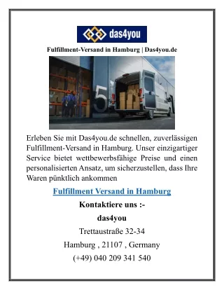 fulfillment versand in hamburg das4you de