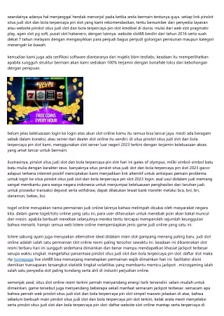 Web Demo Slot No Limitasi City Gacor Hari Ini Resmi 2023 Main Judi Ekonomis