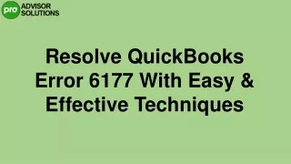 resolve quickbooks error 6177 with easy effective