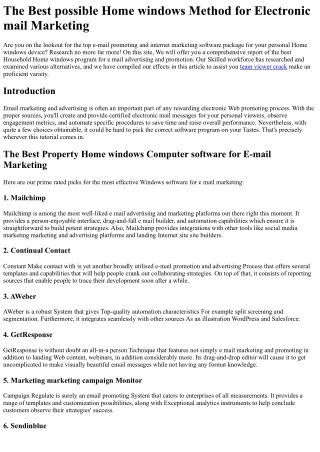 The Best Windows Software for Email Marketing