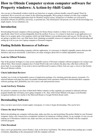 How to Download Software for Windows: A Step-by-Step Guide