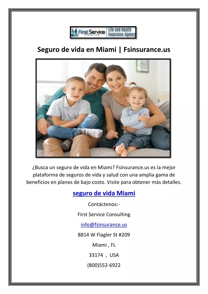 seguro de vida en miami fsinsurance us