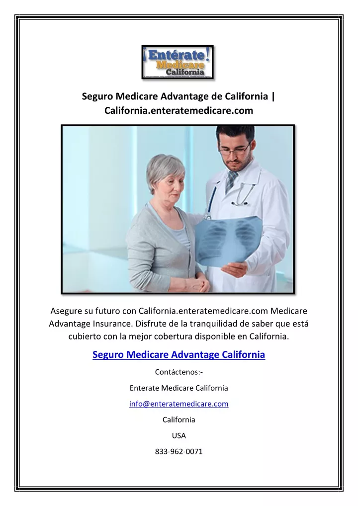 seguro medicare advantage de california