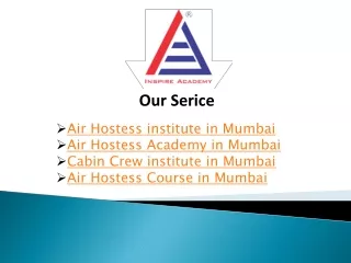 Air Hostess institute in Mumbai