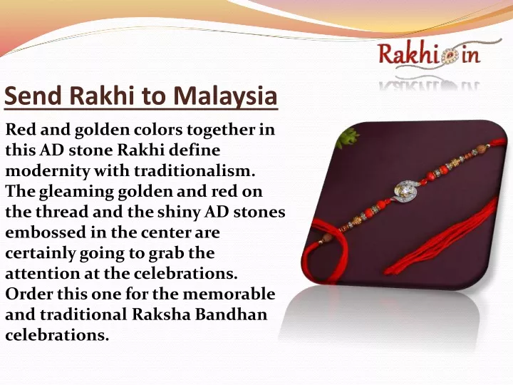 send rakhi to malaysia