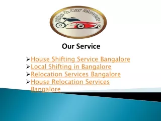 House Shifting Service Bangalore