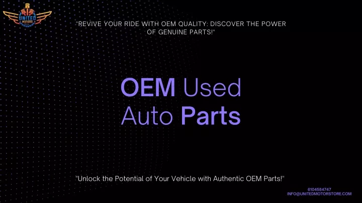 revive your ride with oem quality discover