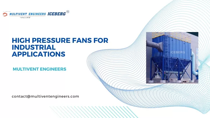 high pressure fans for industrial applications