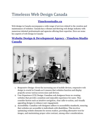 timelesss web design canada