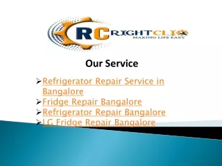 Refrigerator Repair Service in Bangalore