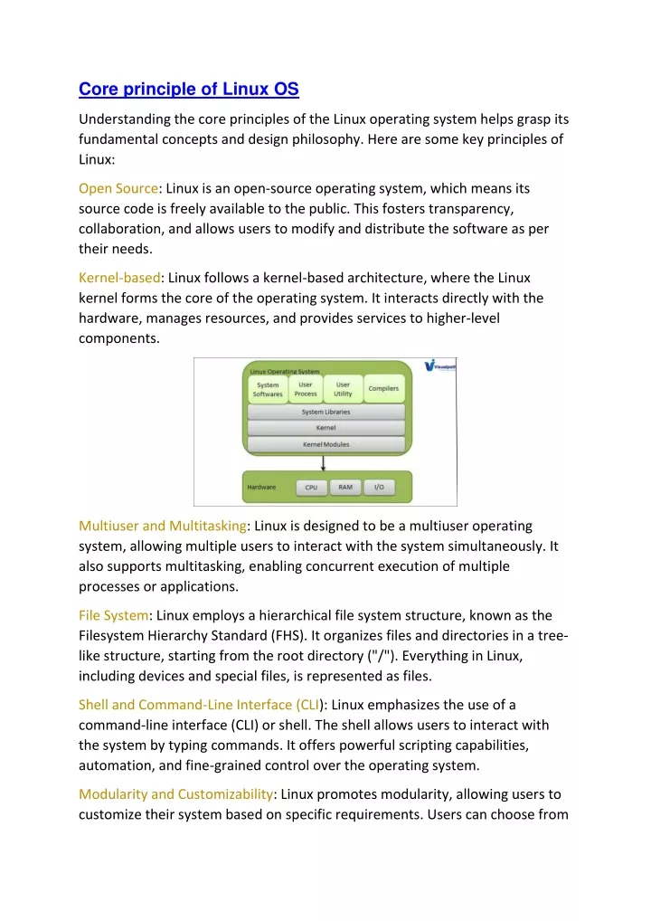core principle of linux os