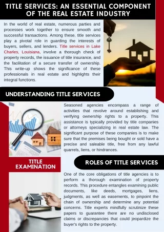Title Services: An Essential Component of the Real Estate Industry