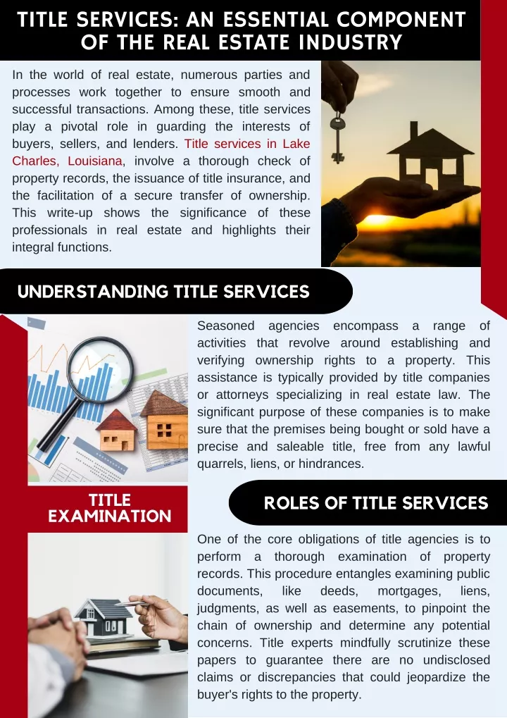 title services an essential component of the real