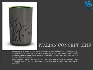 ITALIAN CONCEPT BINS | Espectro General Trading