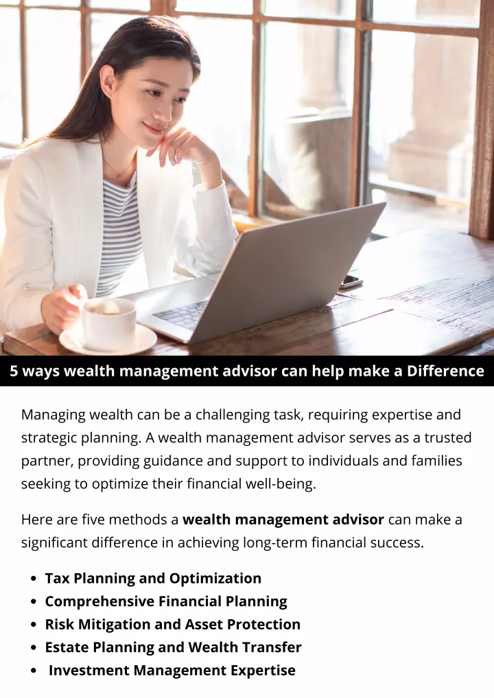 5 ways wealth management advisor can help make