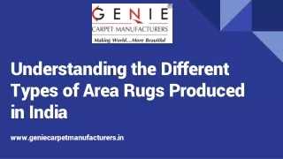 Understanding the Different Types of Area Rugs Produced in India