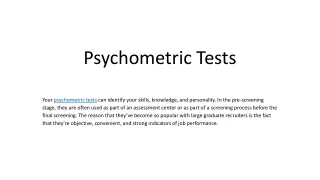 Psychometric Tests