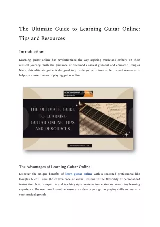 The Ultimate Guide to Learning Guitar Online_ Tips and Resources