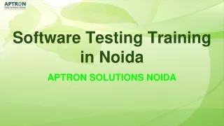 software testing training in noida