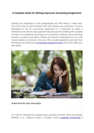 a complete guide for writing impressive