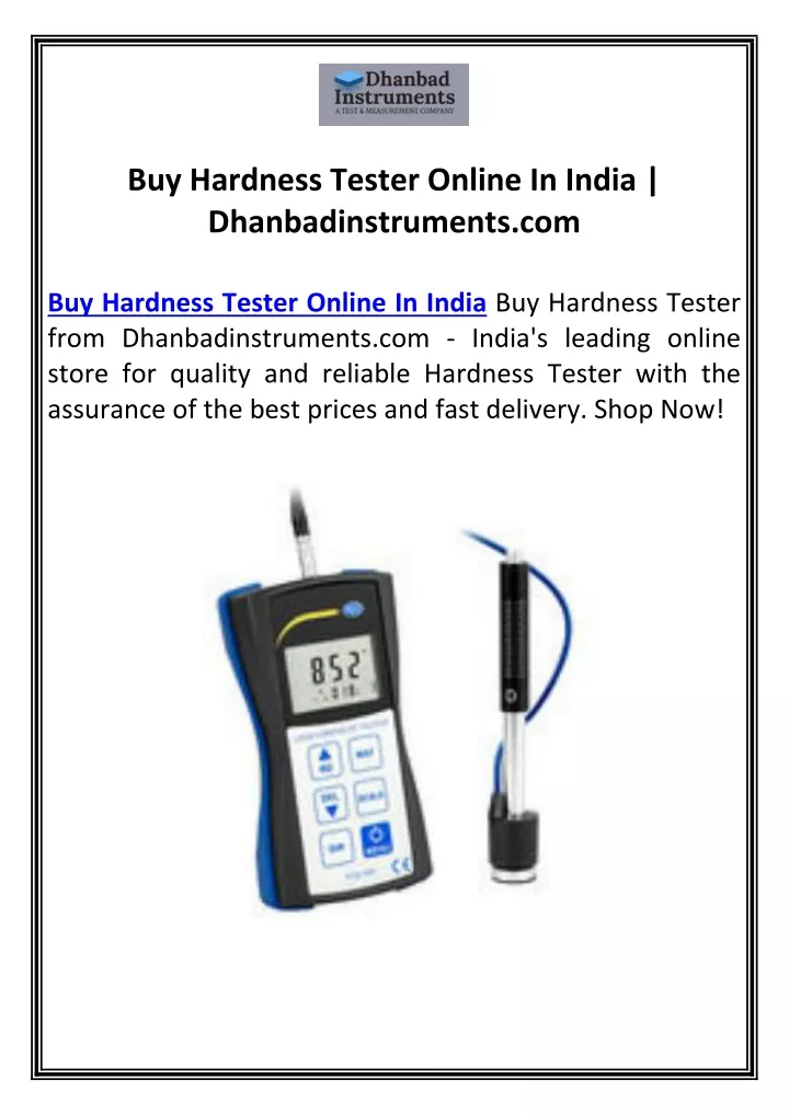 buy hardness tester online in india