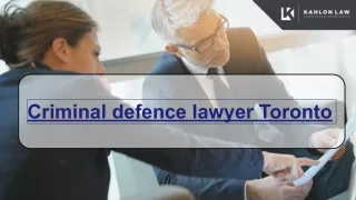 Criminal defence lawyer Toronto