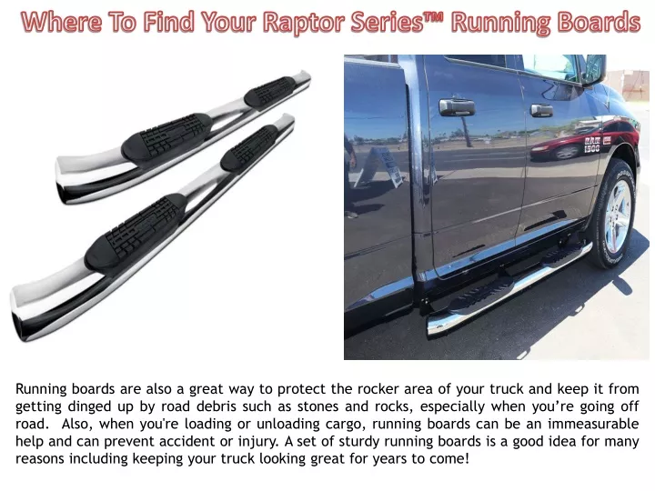 where to find your raptor series running boards