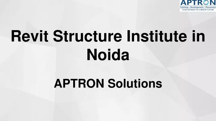 revit structure institute in noida