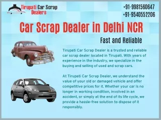 Car Scrap in Delhi: Transform Your Scrap Car into Cash