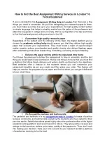 How to find the Best Assignment Writing Services in London - slide 1