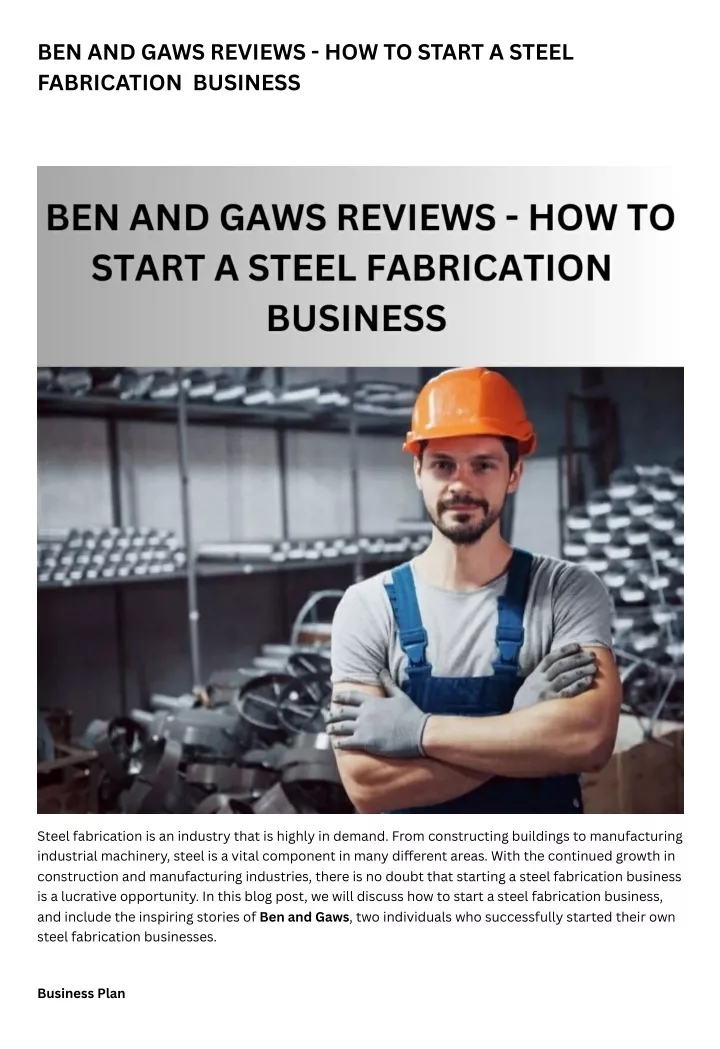 ben and gaws reviews how to start a steel