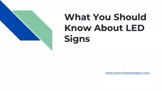 What You Should Know About LED Signs