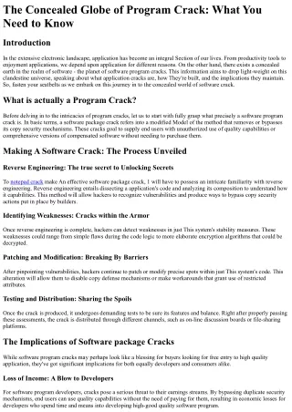 The Hidden World of Software Crack: What You Need to Know