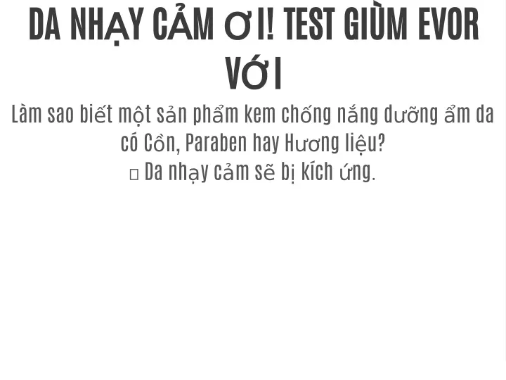 da nh y c m i test gi m evor